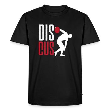 Lancer du disque Athlète Cadeau d’athlète - T-shirt Premium bio Homme - noir - Devant - Nico (187cm)