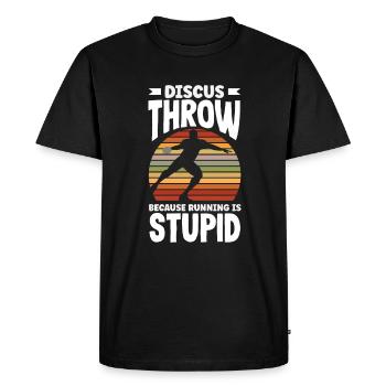 Lancer du disque Athlète Cadeau d’athlète - T-shirt Premium bio Homme - noir - Devant - Nico (187cm)