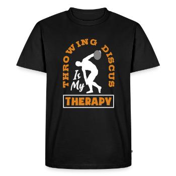 Lancer du disque Athlète Cadeau d’athlète - T-shirt Premium bio Homme - noir - Devant - Nico (187cm)
