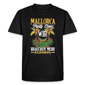 Mallorca Party Crew Mallorca Holidays - Men's Premium Organic T-Shirt - black - Front - Nico (187cm)