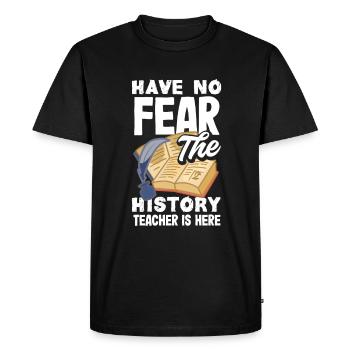 Funny Teacher Teacher Gift - Men's Premium Organic T-Shirt - black - Front - Nico (187cm)