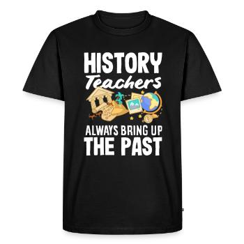 Funny Teacher Teacher Gift - Men's Premium Organic T-Shirt - black - Front - Nico (187cm)