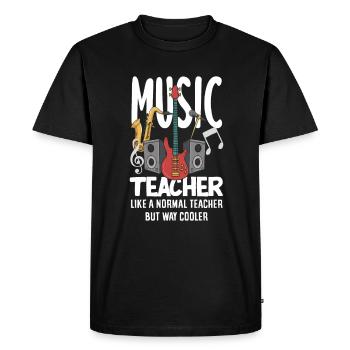 Funny Teacher Teacher Gift - Men's Premium Organic T-Shirt - black - Front - Nico (187cm)
