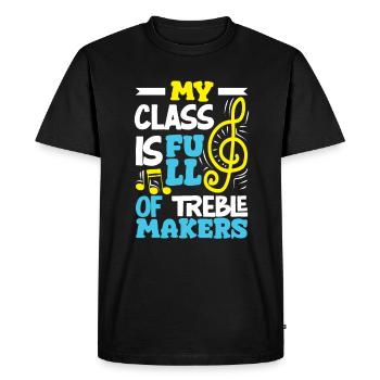 Funny Teacher Teacher Gift - Men's Premium Organic T-Shirt - black - Front - Nico (187cm)