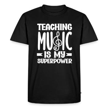 Funny Teacher Teacher Gift - Men's Premium Organic T-Shirt - black - Front - Nico (187cm)