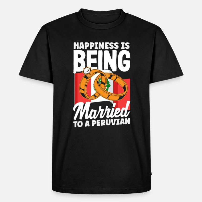 Peru Peruaner Geschenk - Männer Premium Bio T-Shirt - Schwarz