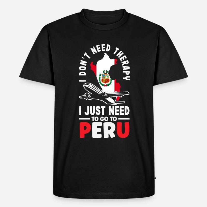 Peru Peruaner Geschenk - Männer Premium Bio T-Shirt - Schwarz