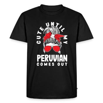 Pérou Cadeau péruvien - T-shirt Premium bio Homme - noir - Devant - Nico (187cm)