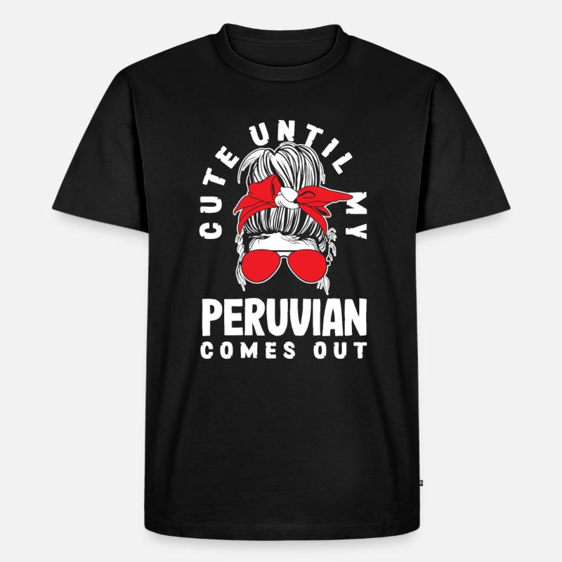 Peru Peruvian Gift - Men's Premium Organic T-Shirt - black