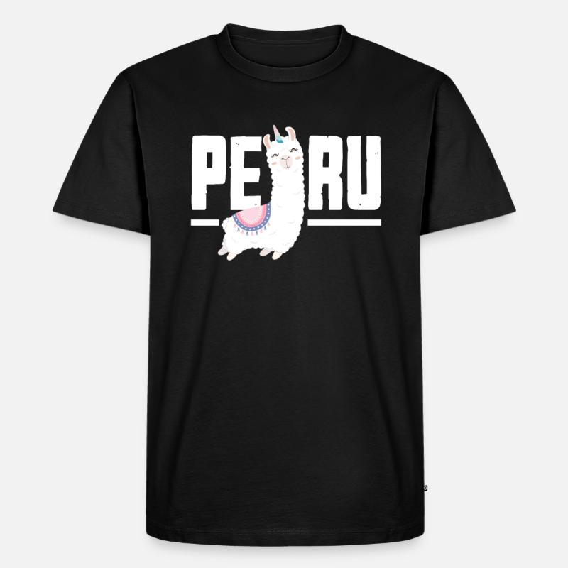 Peru Peruaner Geschenk - Männer Premium Bio T-Shirt - Schwarz
