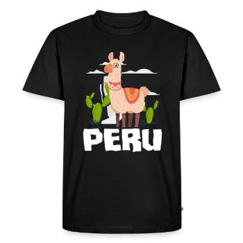 Pérou Cadeau péruvien - T-shirt Premium bio Homme - noir - Devant - Nico (187cm)