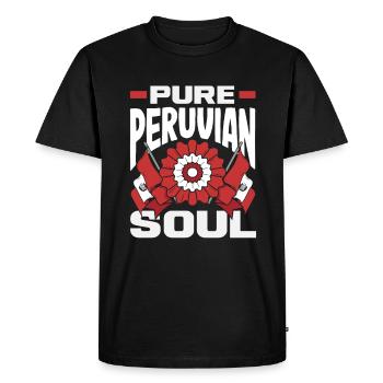 Pérou Cadeau péruvien - T-shirt Premium bio Homme - noir - Devant - Nico (187cm)