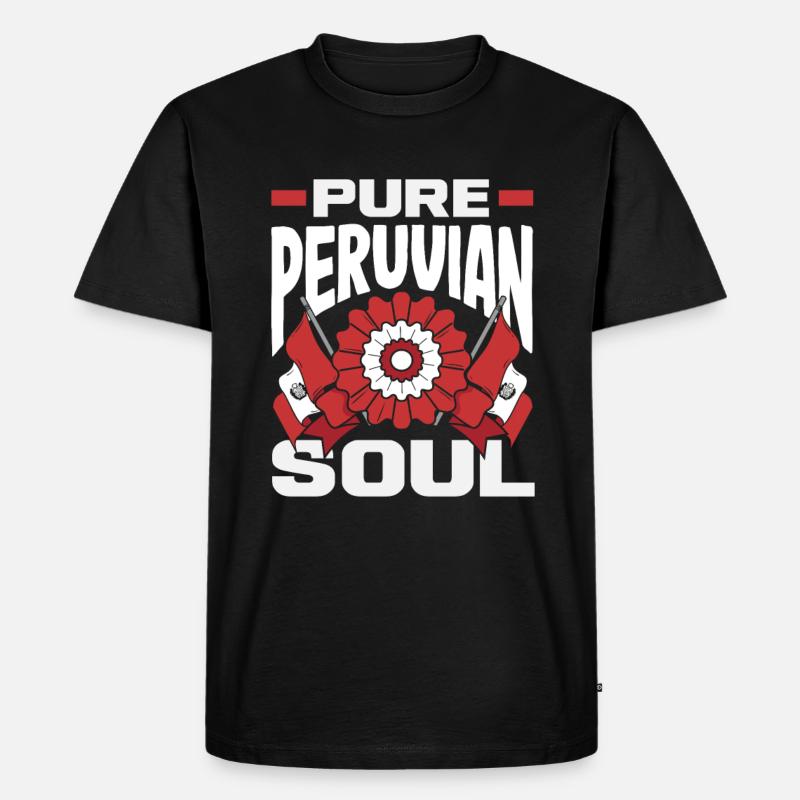 Peru Peruvian Gift - Men's Premium Organic T-Shirt - black