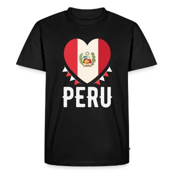 Pérou Cadeau péruvien - T-shirt Premium bio Homme - noir - Devant - Nico (187cm)