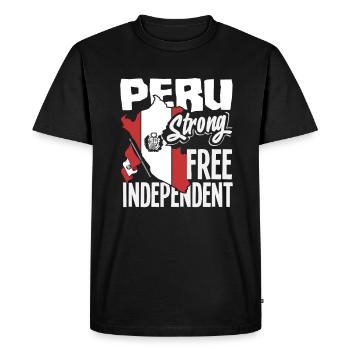 Pérou Cadeau péruvien - T-shirt Premium bio Homme - noir - Devant - Nico (187cm)