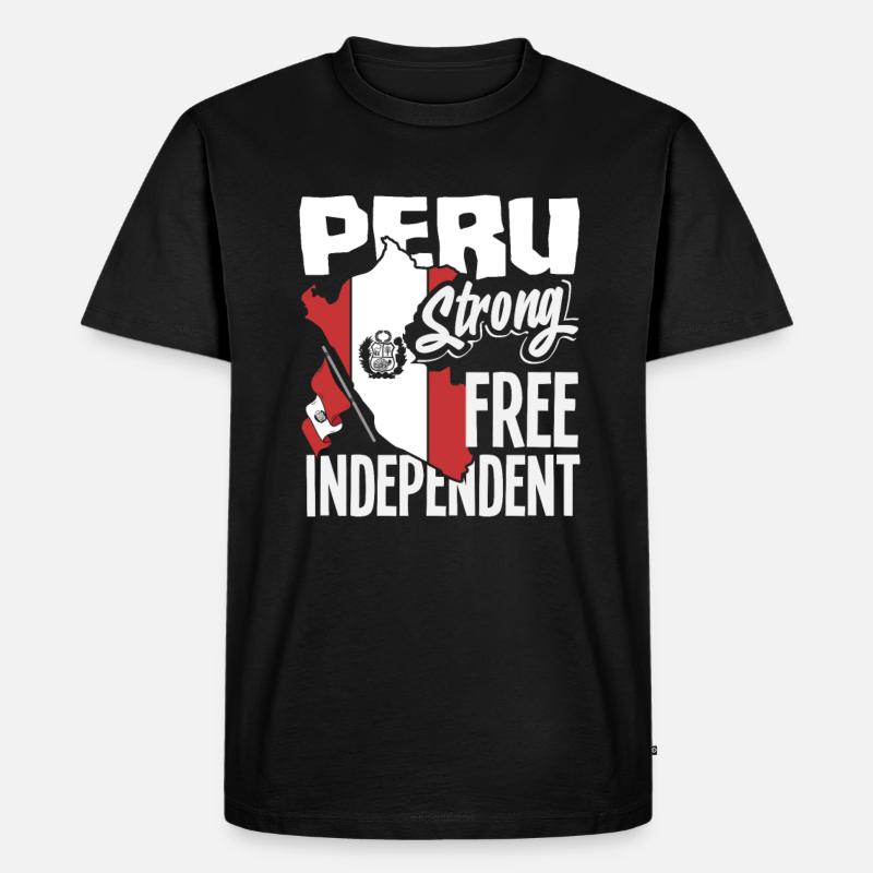 Peru Peruvian Gift - Men's Premium Organic T-Shirt - black