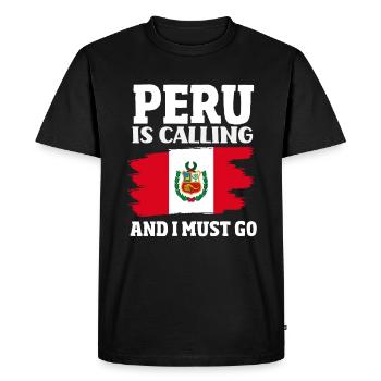 Pérou Cadeau péruvien - T-shirt Premium bio Homme - noir - Devant - Nico (187cm)