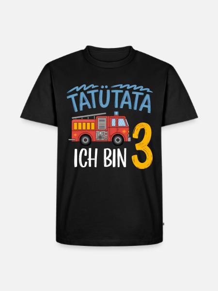 Tatütata Fire Brigade 3rd Birthday - Men's Premium Organic T-Shirt - black