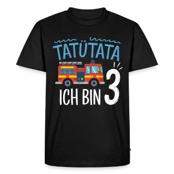 3e anniversaire de la brigade de pompiers de Tatütata - T-shirt Premium bio Homme - noir - Devant - Nico (187cm)