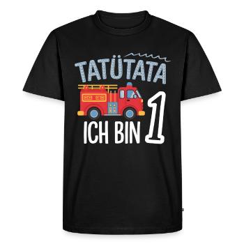 1er anniversaire de la brigade de pompiers de Tatütata - T-shirt Premium bio Homme - noir - Devant - Nico (187cm)