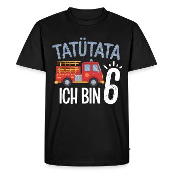 6e anniversaire de la brigade de pompiers de Tatütata - T-shirt Premium bio Homme - noir - Devant - Nico (187cm)