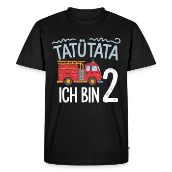 2e anniversaire des pompiers de Tatütata - T-shirt Premium bio Homme - noir - Devant - Nico (187cm)