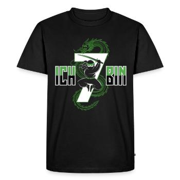 Ich Bin 7 Ninja Geburtstagsshirt - Men's Premium Organic T-Shirt - black - Front - Nico (187cm)