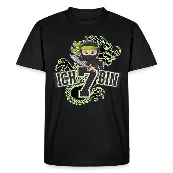 Ich Bin 7 Ninja Geburtstagsshirt - Men's Premium Organic T-Shirt - black - Front - Nico (187cm)