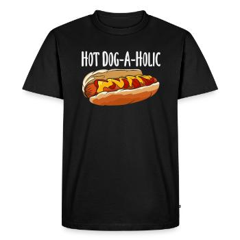 Fanatiques de hot-dogs Un pur plaisir pour tout le monde - T-shirt Premium bio Homme - noir - Devant - Nico (187cm)