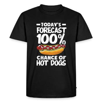 Prédiction du jour : 100% hot-dog - T-shirt Premium bio Homme - noir - Devant - Nico (187cm)