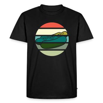 Design rétro amateur de hot-dogs - T-shirt Premium bio Homme - noir - Devant - Nico (187cm)