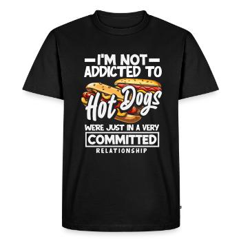 Hot Dogs : Relation dévotionnelle - T-shirt Premium bio Homme - noir - Devant - Nico (187cm)