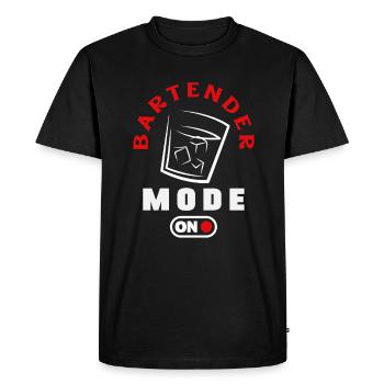Funny Bartender Saying Bartender Gift - Men's Premium Organic T-Shirt - black - Front - Nico (187cm)