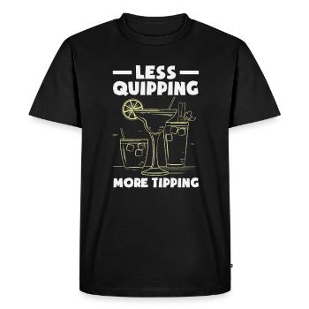 Funny Bartender Saying Bartender Gift - Men's Premium Organic T-Shirt - black - Front - Nico (187cm)