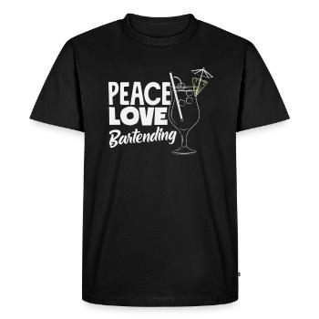 Funny Bartender Saying Bartender Gift - Men's Premium Organic T-Shirt - black - Front - Nico (187cm)
