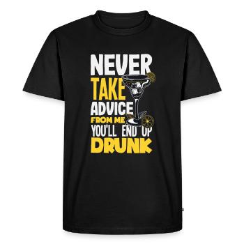 Funny Bartender Saying Bartender Gift - Men's Premium Organic T-Shirt - black - Front - Nico (187cm)