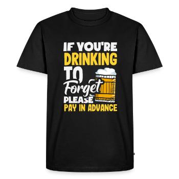 Funny Bartender Saying Bartender Gift - Men's Premium Organic T-Shirt - black - Front - Nico (187cm)
