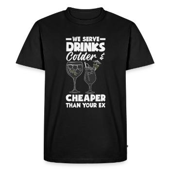 Funny Bartender Saying Bartender Gift - Men's Premium Organic T-Shirt - black - Front - Nico (187cm)