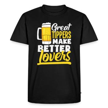 Funny Bartender Saying Bartender Gift - Men's Premium Organic T-Shirt - black - Front - Nico (187cm)