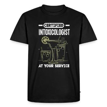 Funny Bartender Saying Bartender Gift - Men's Premium Organic T-Shirt - black - Front - Nico (187cm)