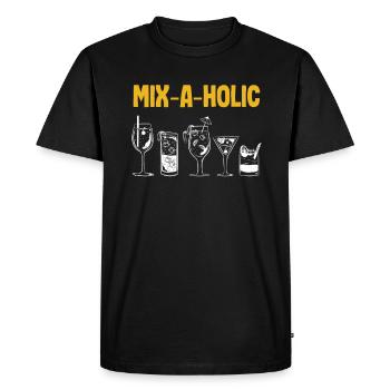 Barman drôle disant Barman cadeau - T-shirt Premium bio Homme - noir - Devant - Nico (187cm)