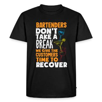 Funny Bartender Saying Bartender Gift - Men's Premium Organic T-Shirt - black - Front - Nico (187cm)