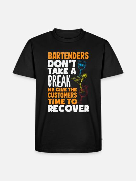 Funny Bartender Saying Bartender Gift - Men's Premium Organic T-Shirt - black