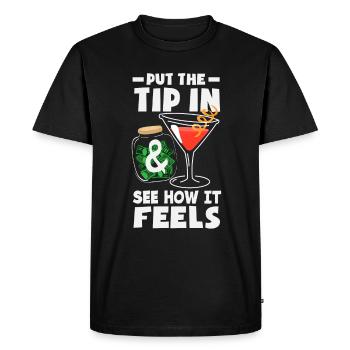 Funny Bartender Saying Bartender Gift - Men's Premium Organic T-Shirt - black - Front - Nico (187cm)