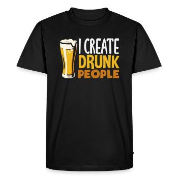 Funny Bartender Saying Bartender Gift - Men's Premium Organic T-Shirt - black - Front - Nico (187cm)