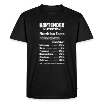 Funny Bartender Saying Bartender Gift - Men's Premium Organic T-Shirt - black - Front - Nico (187cm)