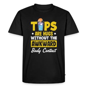 Funny Bartender Saying Bartender Gift - Men's Premium Organic T-Shirt - black - Front - Nico (187cm)