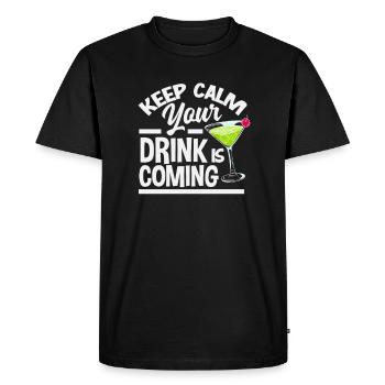Funny Bartender Saying Bartender Gift - Men's Premium Organic T-Shirt - black - Front - Nico (187cm)