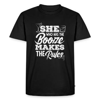 Funny Bartender Saying Bartender Gift - Men's Premium Organic T-Shirt - black - Front - Nico (187cm)