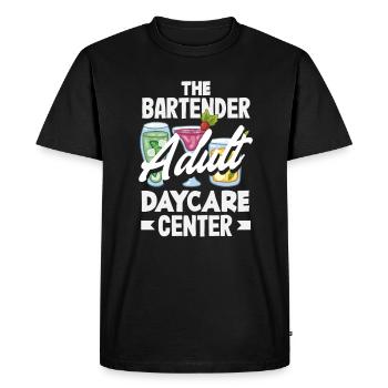 Funny Bartender Saying Bartender Gift - Men's Premium Organic T-Shirt - black - Front - Nico (187cm)
